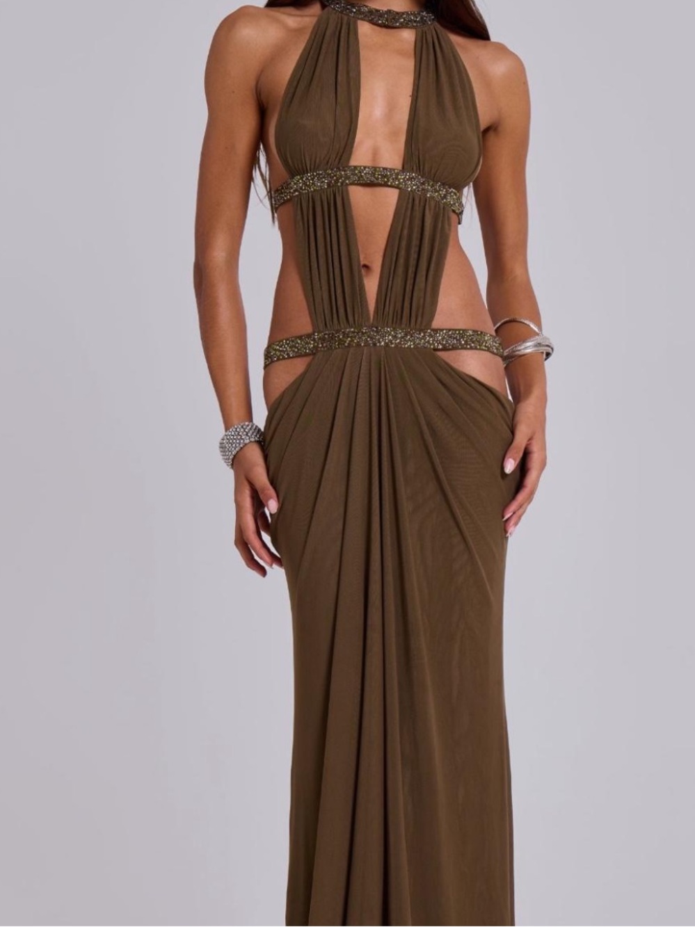 Jaded London 6 am Cut Out Maxi Dress
